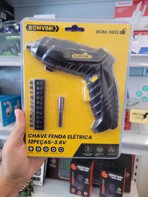 CHAVE DE FENDA ELETRICA 12 PEÇAS BOM-9913