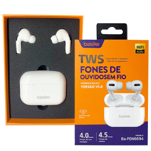 FONE DE OUVIDO SEM FIO BASIKE TWS BA-FON6694