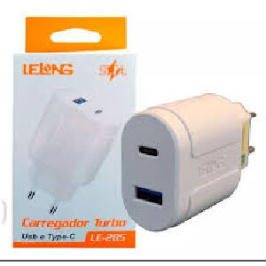 FONTE LELONG USB E TIPO-C LE-283 LE-285 5.1A