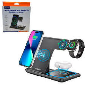 CARREGADOR DE INDUÇAO WIRELESS 3 EM 1
