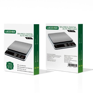 BALANÇA DIGITAL ALTA PRECISAO LECOVER BL-722 ATE 2 KG