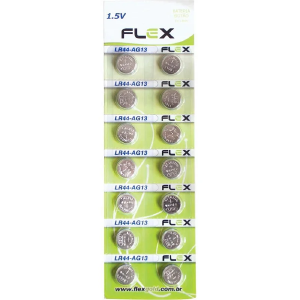 BATERIA BOT FLEX FX-LR44 1.5 V - CART. C/ 14 INOVA