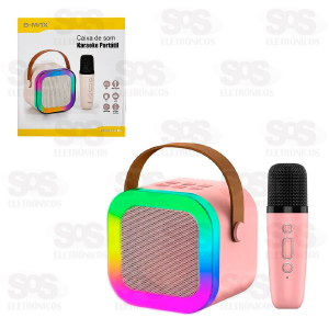 CAIXA DE SOM MINI KARAOKE C/ 1 MICROFONE  B-MAX BM-S103