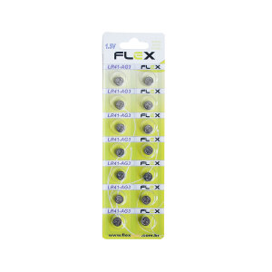 BATERIA BOT FLEX FX-LR41 1.5 V - CART. C/14