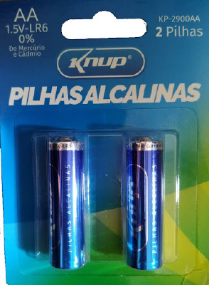 PILHA ALCALINA AA KNUP CARTELA C/2